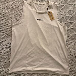 NOBULL Men's Off-White Tank Top